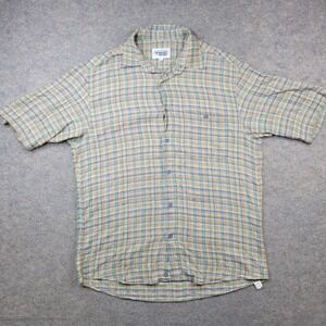Vintage Missoni Sport Shirt Mens Large Plaid Button Front Short Sleeve Casual